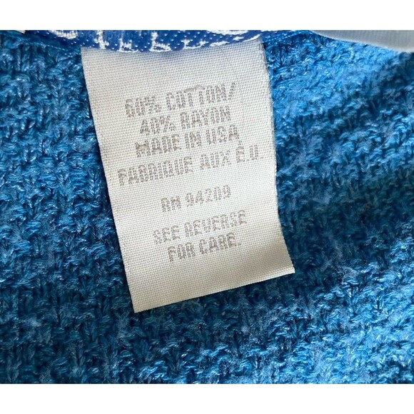 Vintage Stephanie Schuster Princess Knitwear Cardigan Womens 3X Blue Lagenlook - Picture 9 of 14